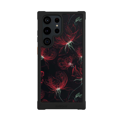 Samsung Galaxy S23 Ultra NIVOmax Tapete mit roten Blumen