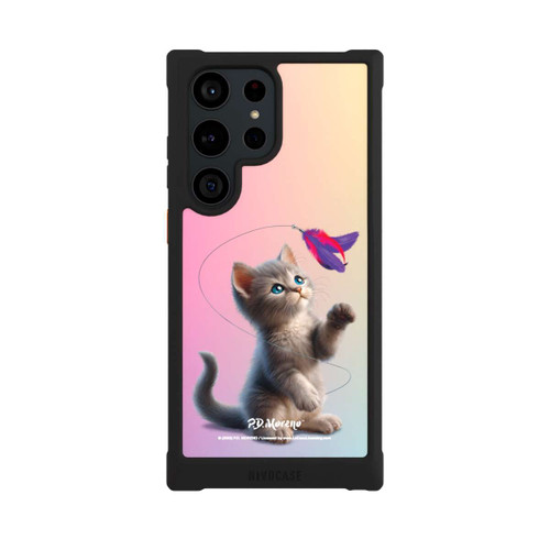 Samsung Galaxy S23 Ultra NIVOmax Playing Cat with Feather
