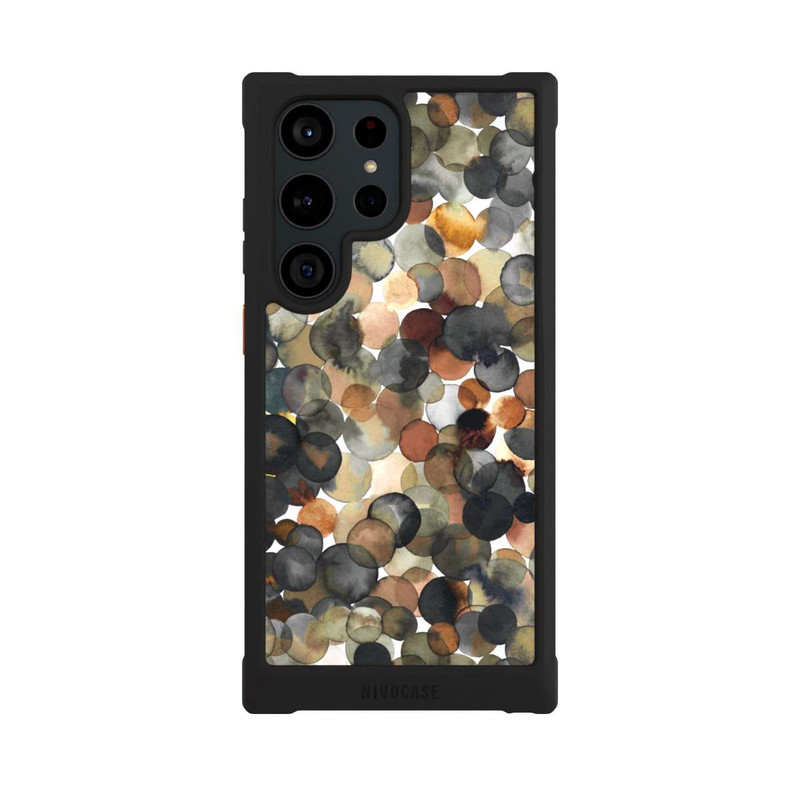 Galaxy S23 Ultra NIVOmax Watercolor Dots Brown Pattern