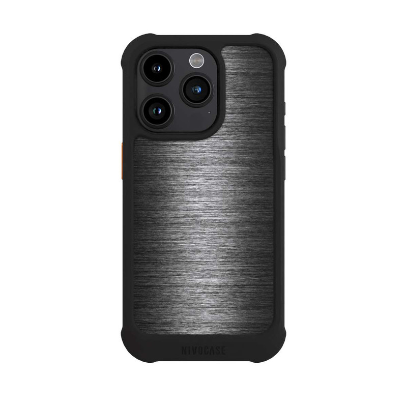 iPhone 15 Pro NIVOmax Metal Look - Anthrazit