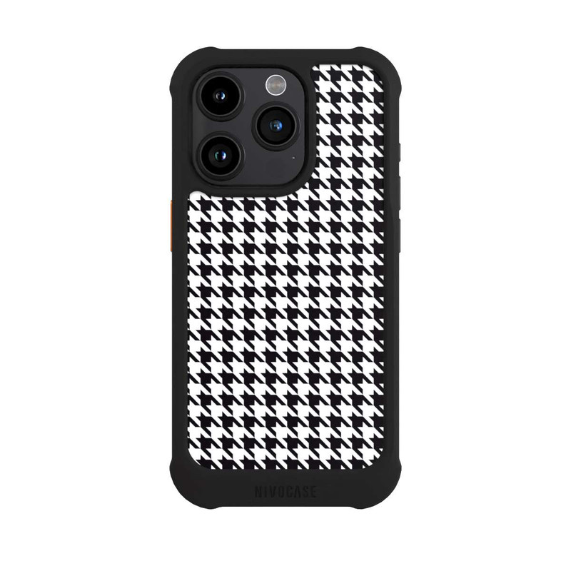 iPhone 15 Pro NIVOmax Houndstooth black-white