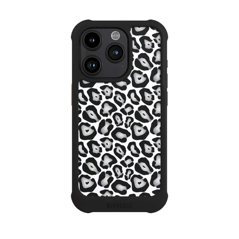iPhone 15 Pro NIVOmax Léopard Gris