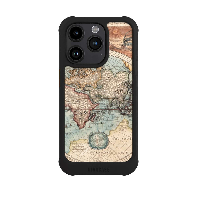 iPhone 15 Pro NIVOmax Carte du Monde Ancienne