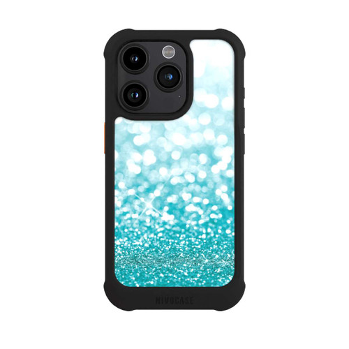 Apple iPhone 15 Pro NIVOmax Pluie de Paillettes Pétroles Look