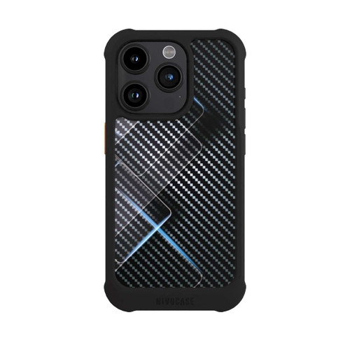 Apple iPhone 15 Pro NIVOmax Lignes Bleues Carbones