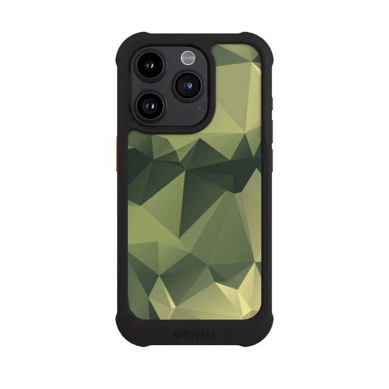 iPhone 15 Pro NIVOmax Camouflage polygonal