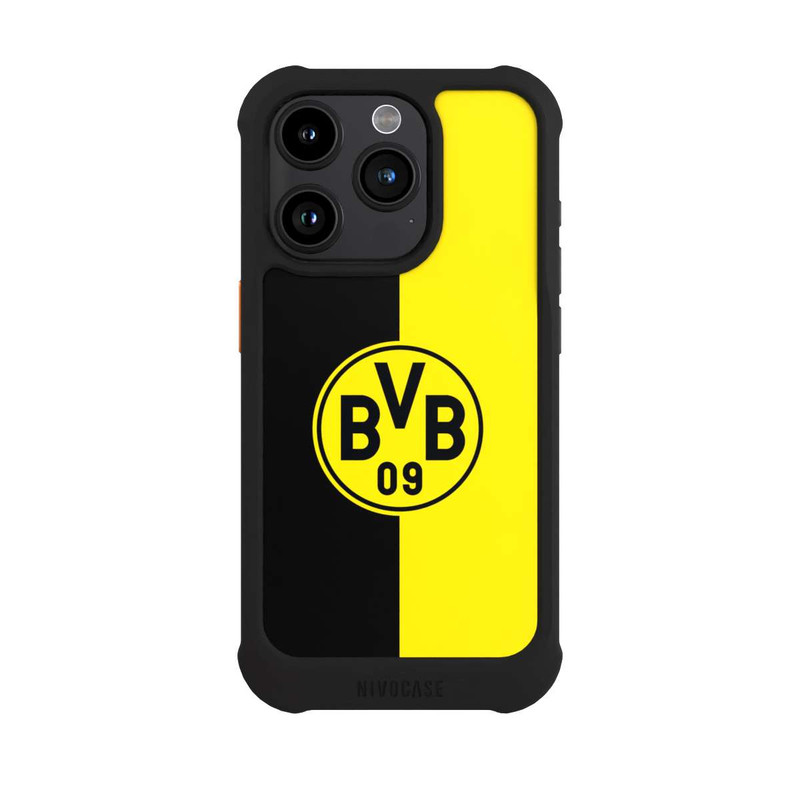 iPhone 15 Pro NIVOmax BVB Schwarz / Gelb