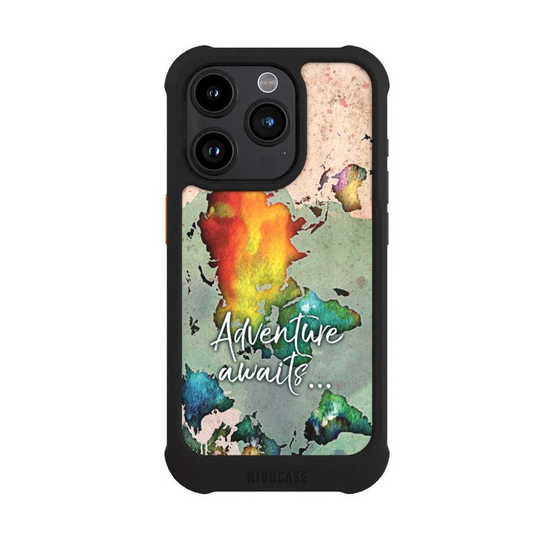 iPhone 15 Pro NIVOmax Worldmap Colourful