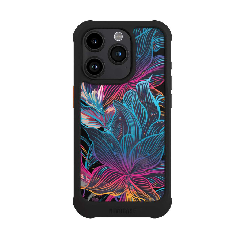 iPhone 15 Pro NIVOmax Neon Flower Power