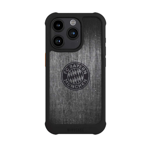 Apple iPhone 15 Pro NIVOmax Metalllook FCB Logo einfarbig