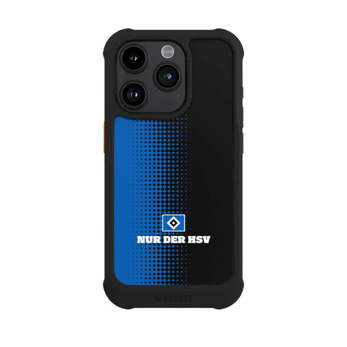 Apple iPhone 15 Pro NIVOmax Nur der HSV - Rautenraster Schwarz