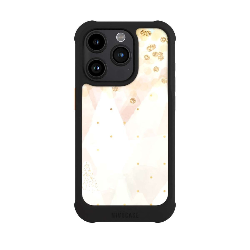 iPhone 15 Pro NIVOmax Gold Glitter Snow Look