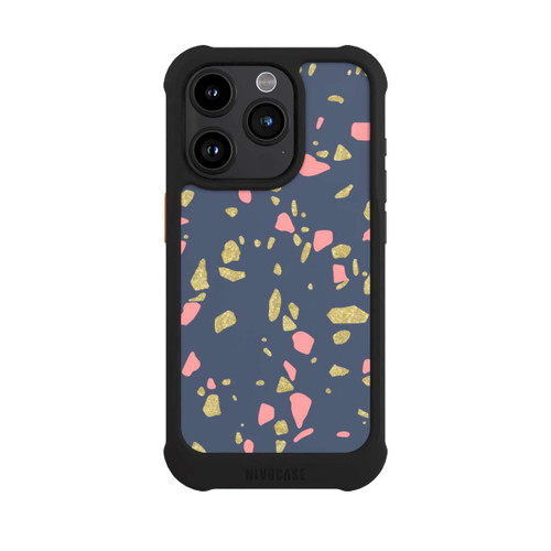 Apple iPhone 15 Pro NIVOmax Terazzo Gold-Optik