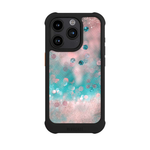 Apple iPhone 15 Pro NIVOmax Türkis-glamouröser Glitzerlook