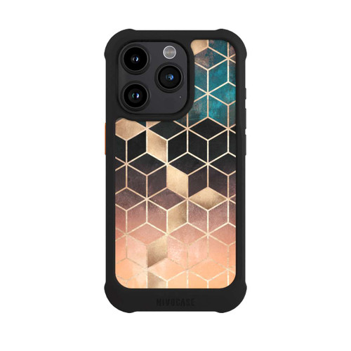 Apple iPhone 15 Pro NIVOmax Ombre Traum Würfel Gold Druck