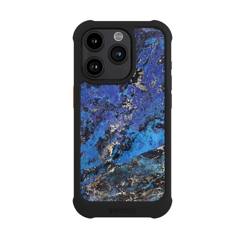 iPhone 15 Pro NIVOmax Lapislazuli blau und gold