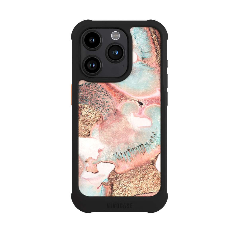 iPhone 15 Pro NIVOmax Hübscher Tintendruck gold
