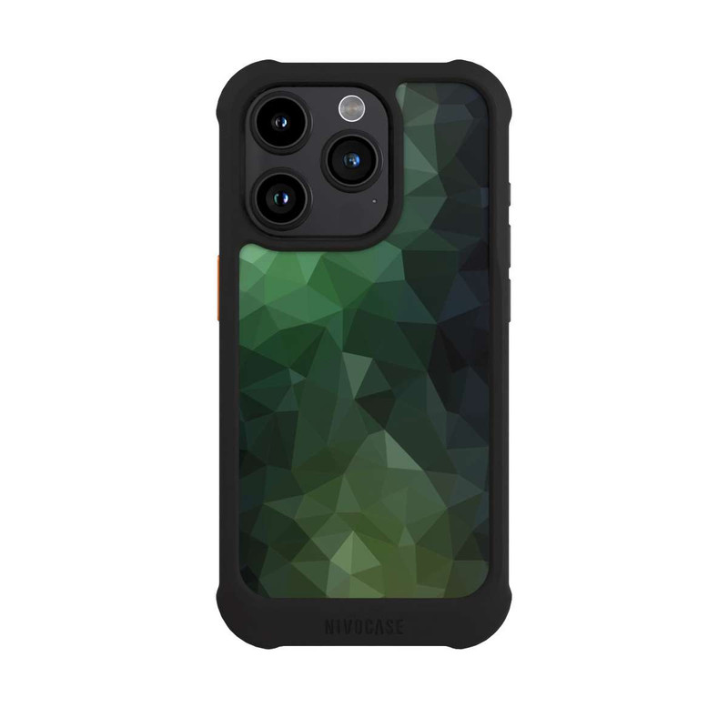 iPhone 15 Pro NIVOmax Polygonal Mosaic Green
