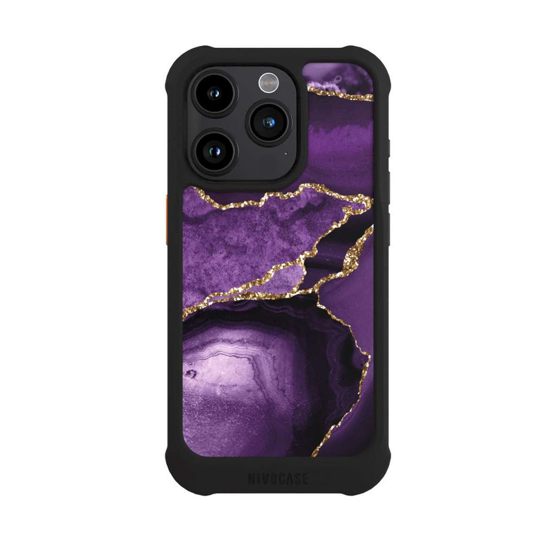 iPhone 15 Pro NIVOmax Lila Marmor Landschaft