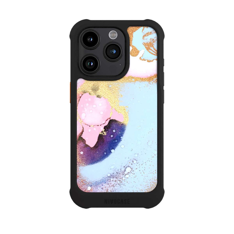 iPhone 15 Pro NIVOmax Pastel Glamour Ink Texture