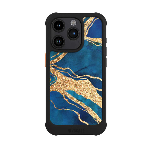 Apple iPhone 15 Pro NIVOmax Pierre précieuse Or Bleu