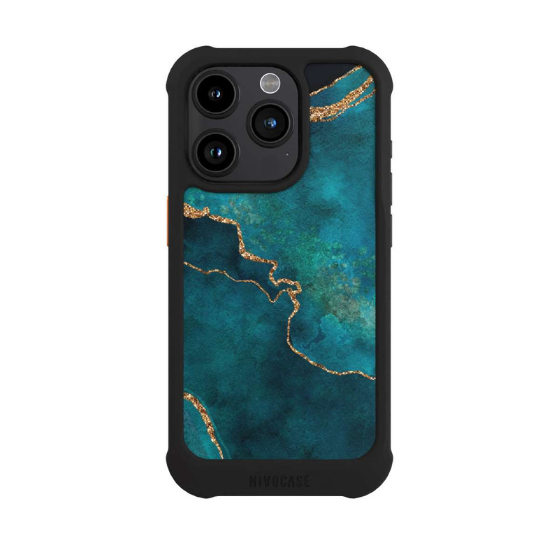 iPhone 15 Pro NIVOmax Edelstein glänzend aquamarin