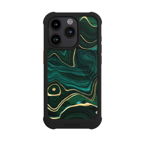 Apple iPhone 15 Pro NIVOmax Malachite gold print