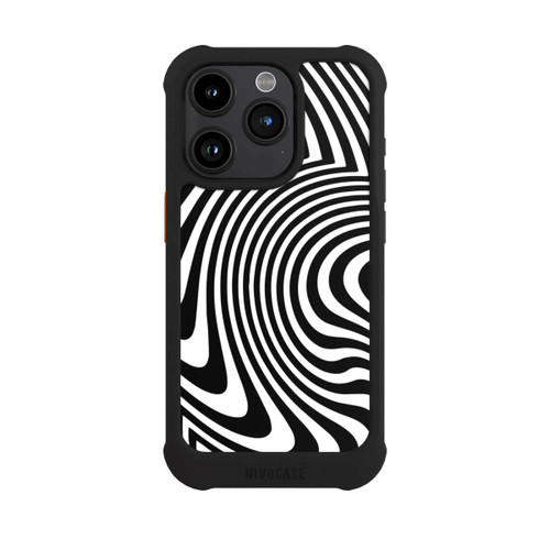 Apple iPhone 15 Pro NIVOmax schwarz-weiße Wellen