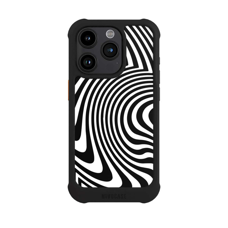iPhone 15 Pro NIVOmax schwarz-weiße Wellen