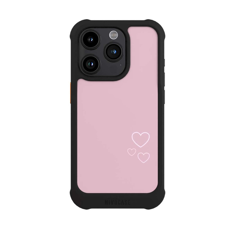 iPhone 15 Pro NIVOmax Pink little hearts