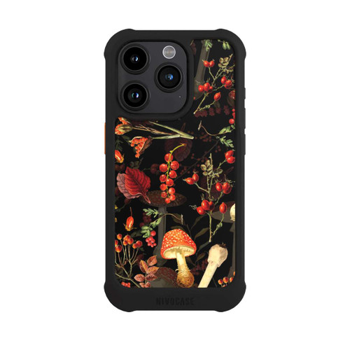 Apple iPhone 15 Pro NIVOmax Mushroom Pattern Black