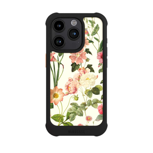 Apple iPhone 15 Pro NIVOmax Fleurs sauvages sur jaune clair
