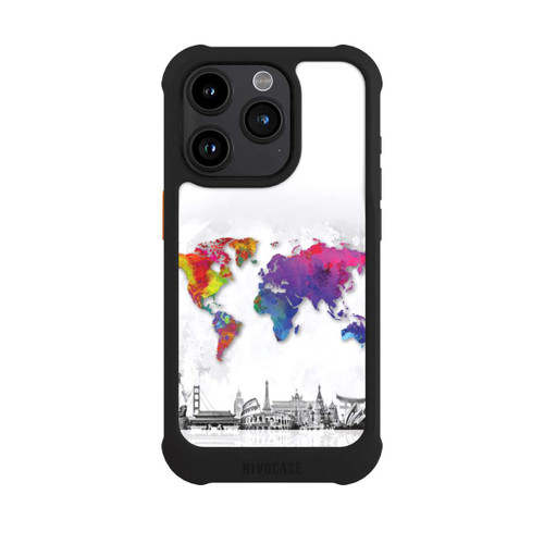 Apple iPhone 15 Pro NIVOmax Weltkarte mit Skyline