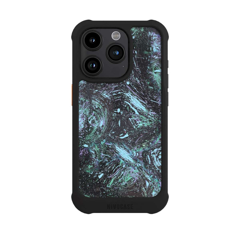 iPhone 15 Pro NIVOmax Abstract Dripping Dust Purple