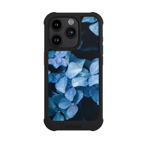 Apple iPhone 15 Pro NIVOmax Fleurs bleues 2
