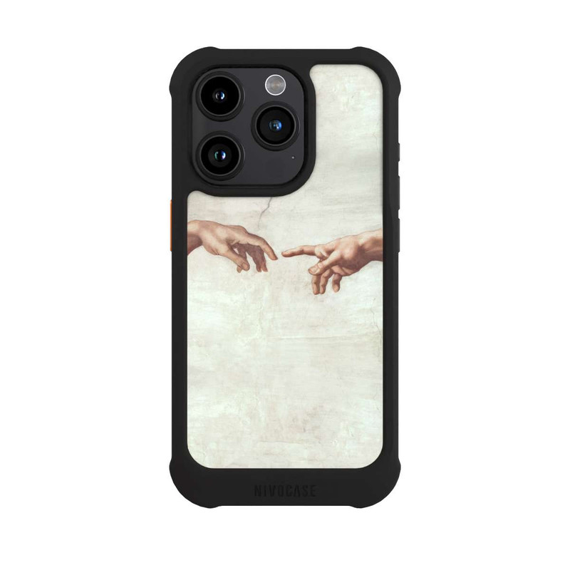 iPhone 15 Pro NIVOmax Die Hände von Gott und Adam von Michelangelo Buonarroti