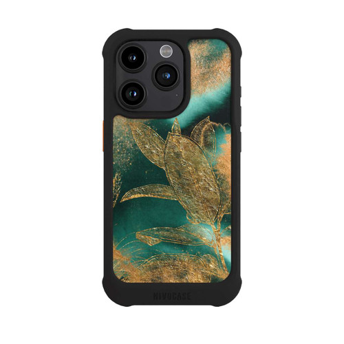 Apple iPhone 15 Pro NIVOmax Nature Gold and Green