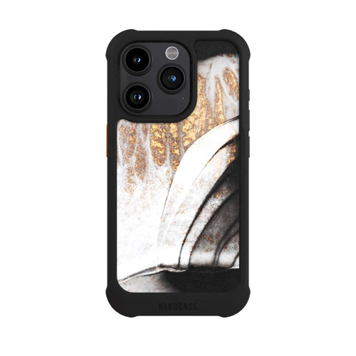 Apple iPhone 15 Pro NIVOmax Schwarze und goldene Adern