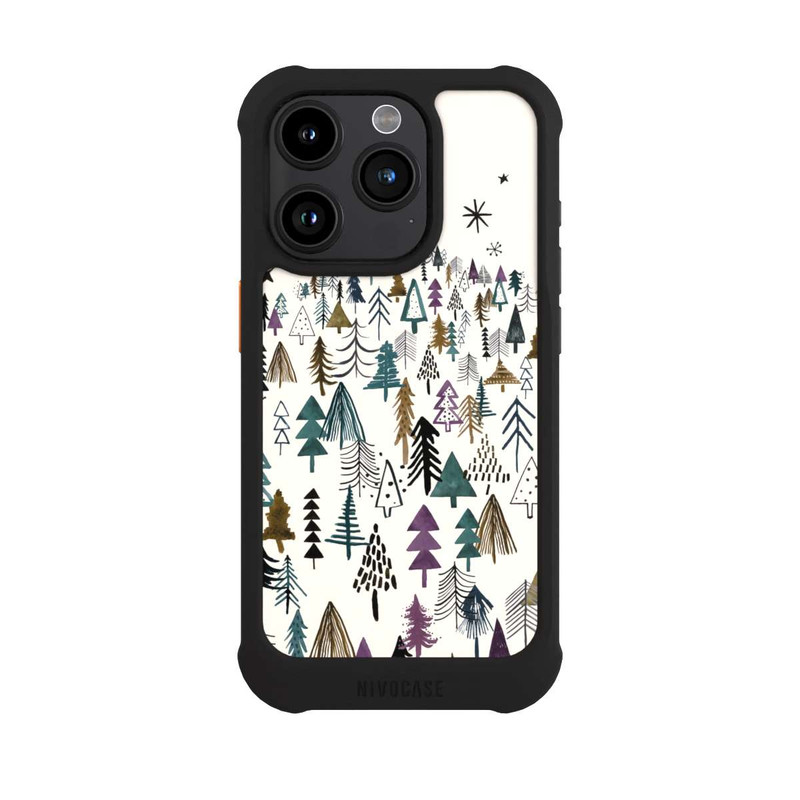 iPhone 15 Pro NIVOmax Montagne Arbres Forêt Violet
