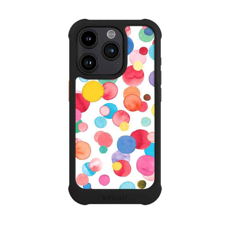 iPhone 15 Pro NIVOmax Summer Polka Dots Watercolor