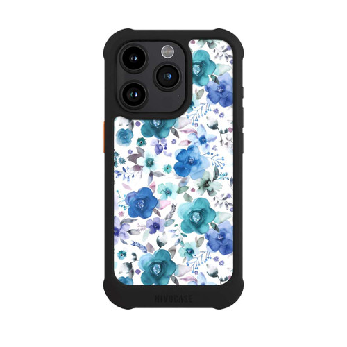 Apple iPhone 15 Pro NIVOmax Winterblumensträuße Blau