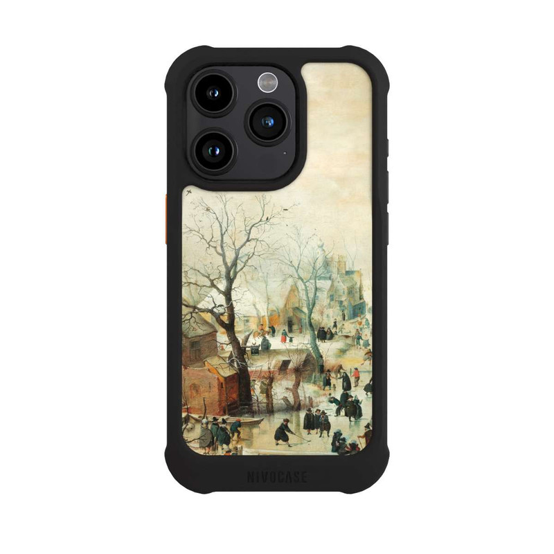 iPhone 15 Pro NIVOmax Winterlandschaft mit Schlittschuhläufern - Hendrick Avercamp