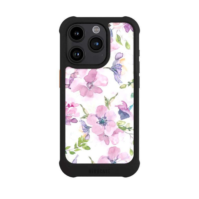 iPhone 15 Pro NIVOmax Fleurs aquarelles