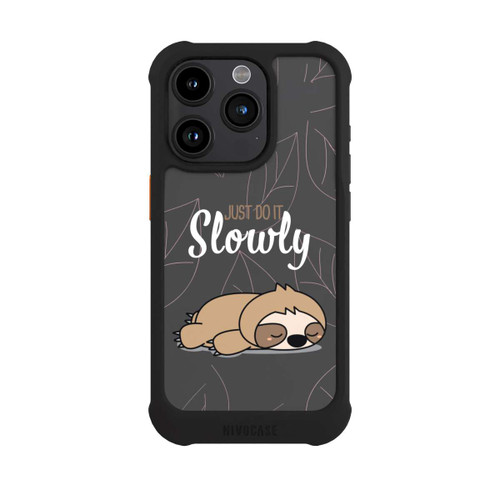 Apple iPhone 15 Pro NIVOmax Just Do It Slowly Sloth Grey
