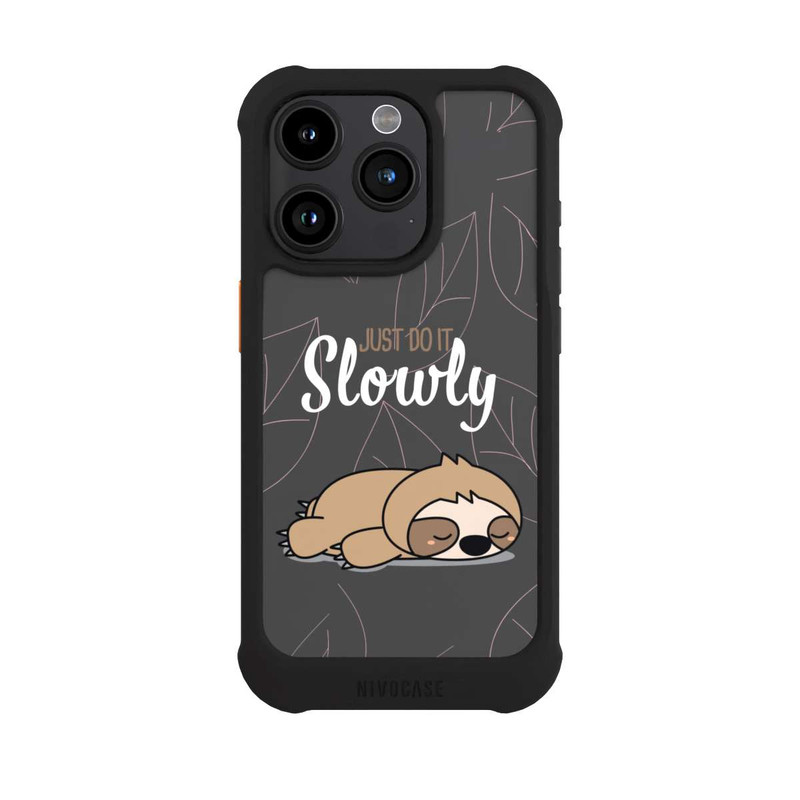 iPhone 15 Pro NIVOmax Just Do It Slowly Sloth Grey