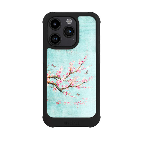 Apple iPhone 15 Pro NIVOmax Kirschblütenbaummuster Blau
