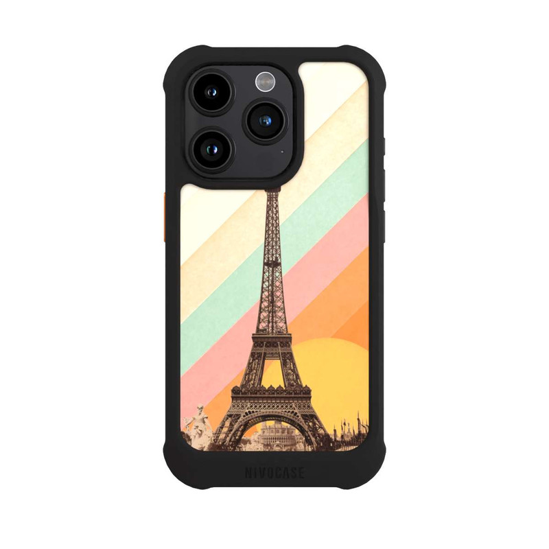 iPhone 15 Pro NIVOmax Eiffelturm Regenbogen