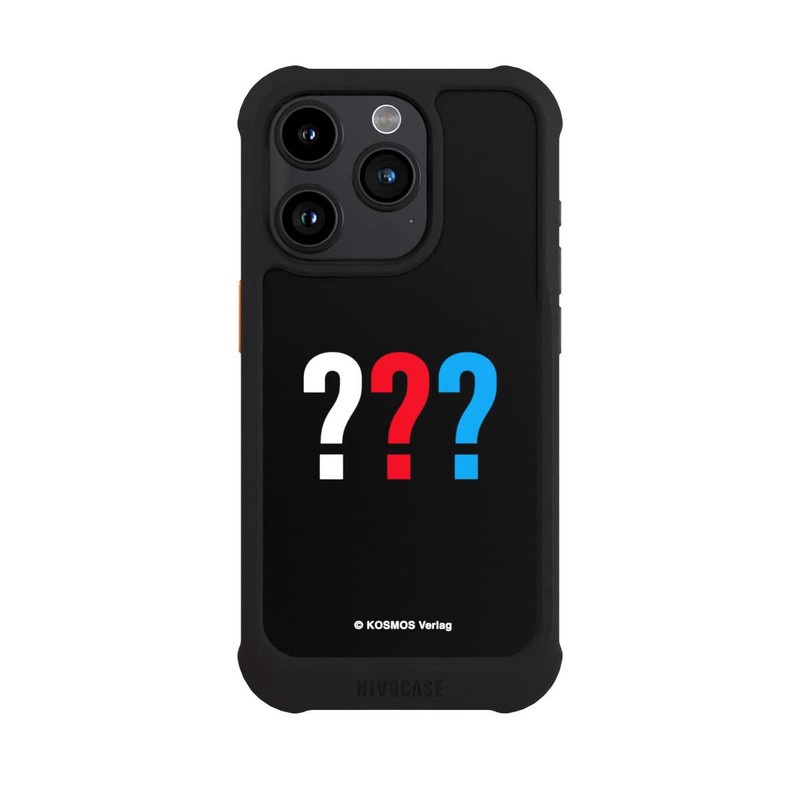 iPhone 15 Pro NIVOmax Drei Fragezeichen Logo