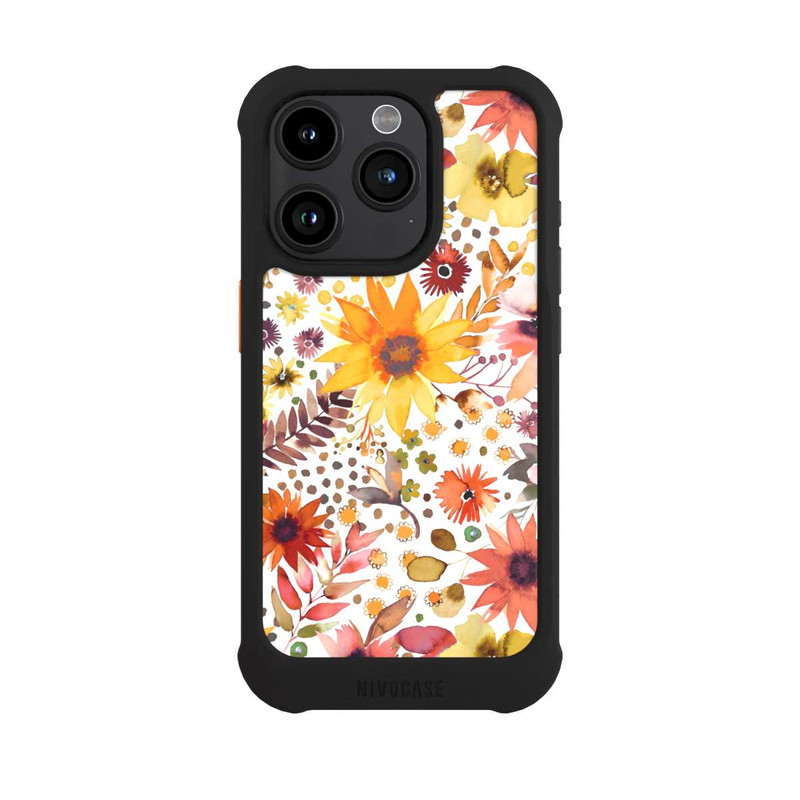 iPhone 15 Pro NIVOmax Fleurs d'aquarelle florale