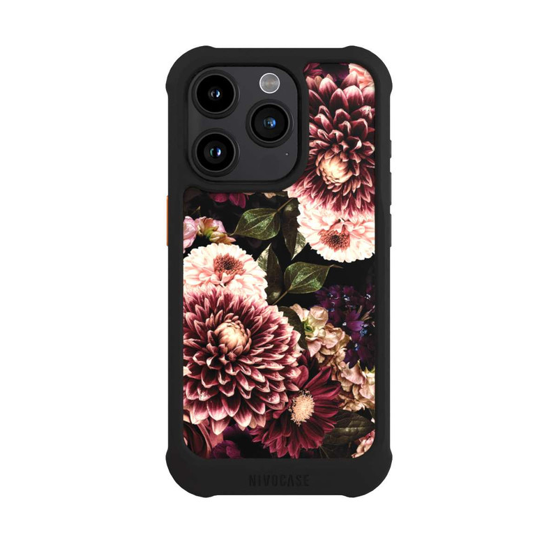 iPhone 15 Pro NIVOmax Belles fleurs roses vintage